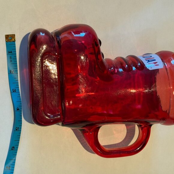 Molson Canadian Beer Glass Red Mug Ice Hockey Skate Boot Collectible 24oz - Picture 2 of 8